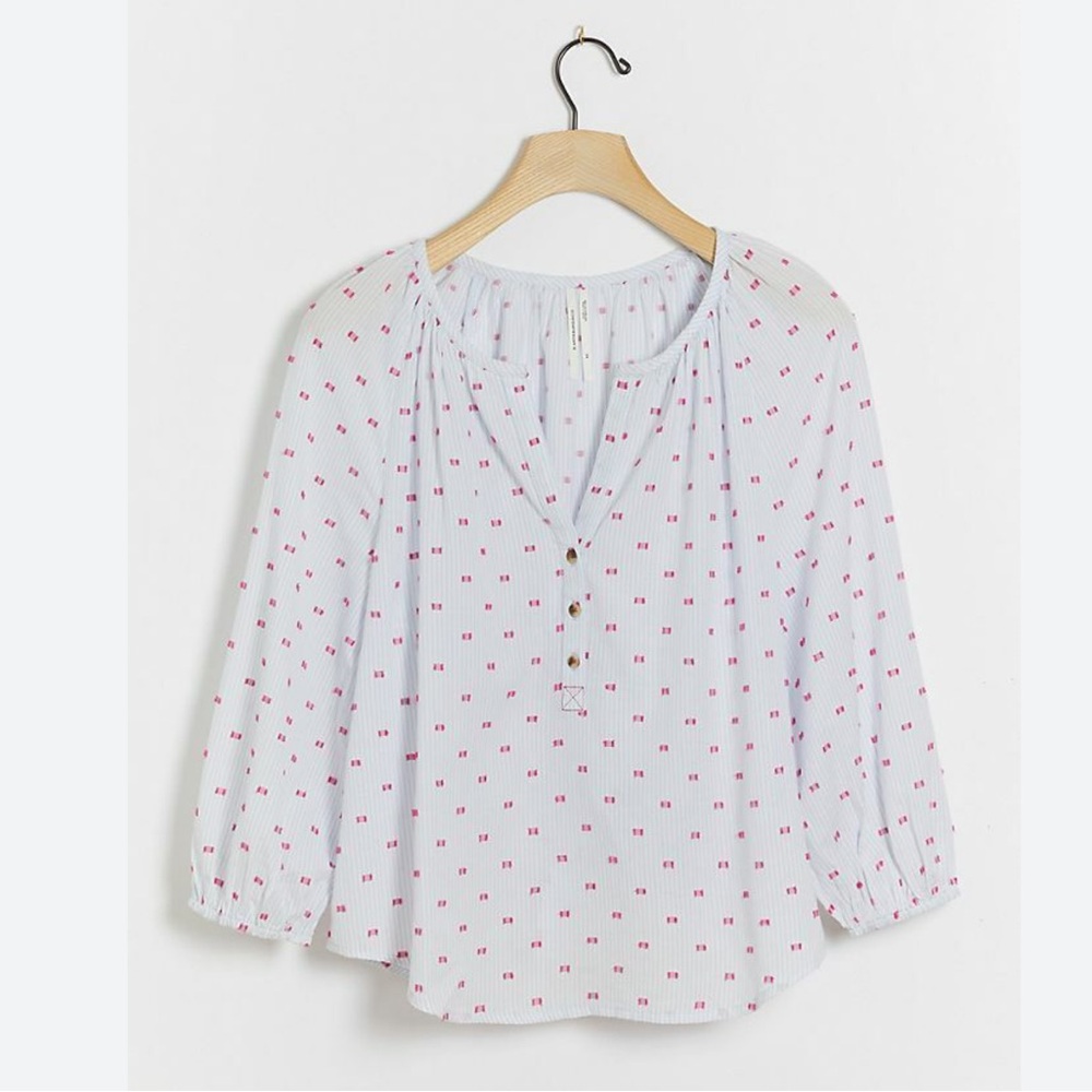ANTHROPOLOGIE Textured PJ, Lounge Cotton Top.  EUC.